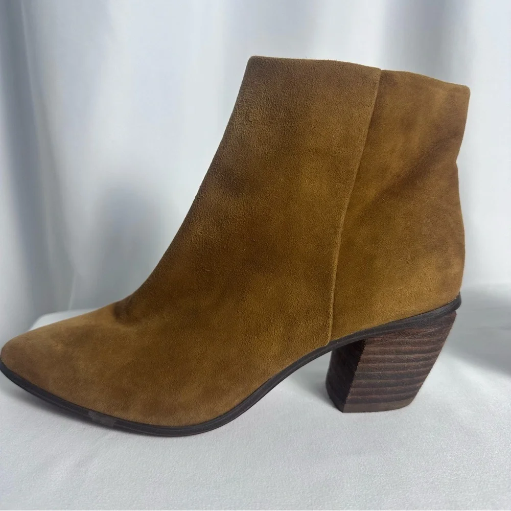 Vince Camuto Grasem Vintage Brown Pointed Toe Western Ankle Boots Women’s US 6.5